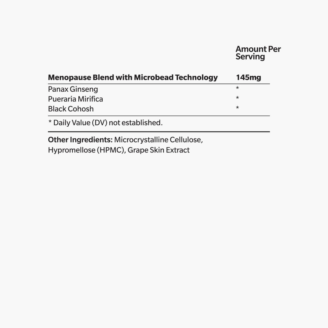 Menopause Nutritional Details Text Image