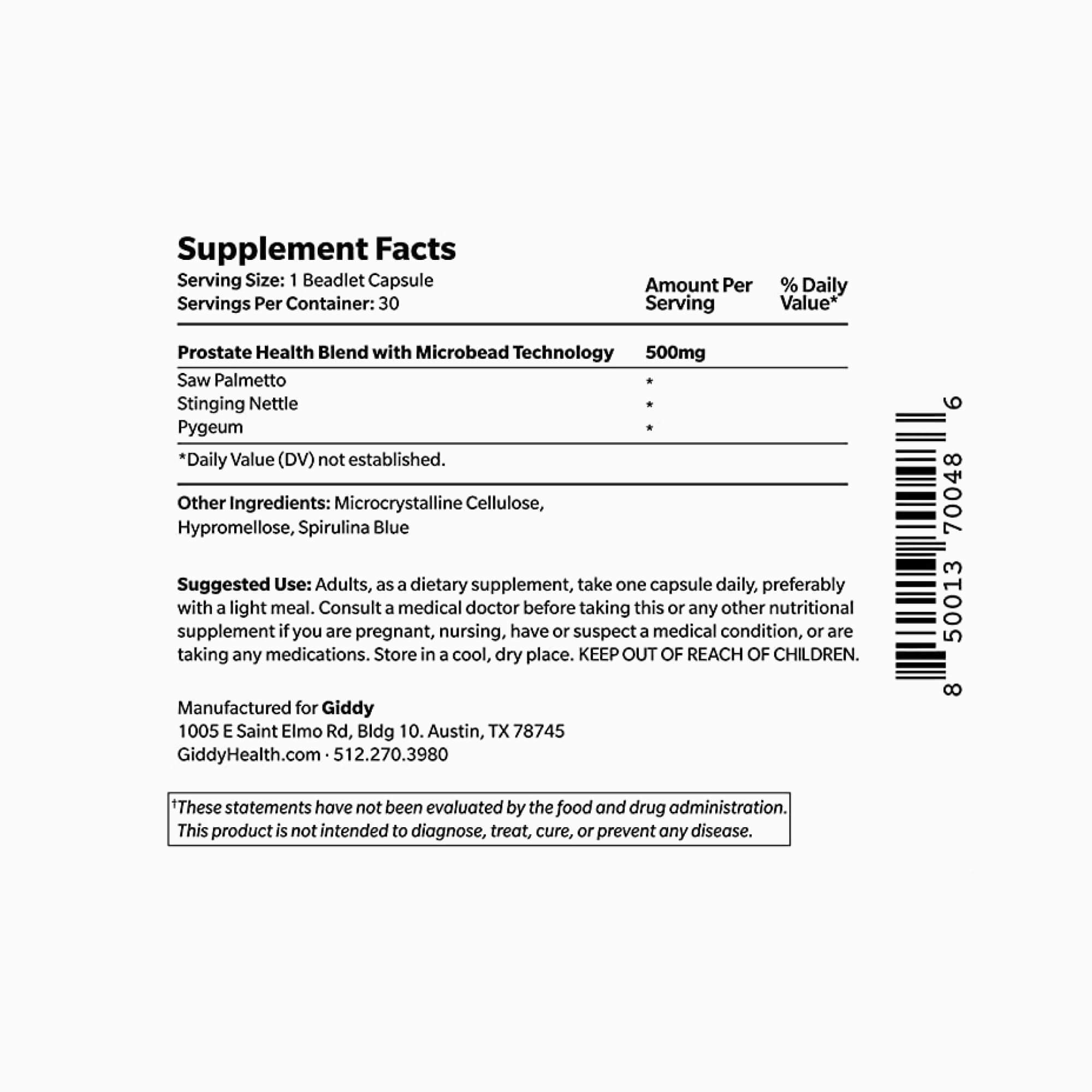 The specially-formulated capsule designed to help men get the essential nutrients for a healthier life.  Take one capsule daily with food. Nutritional Details Text Image