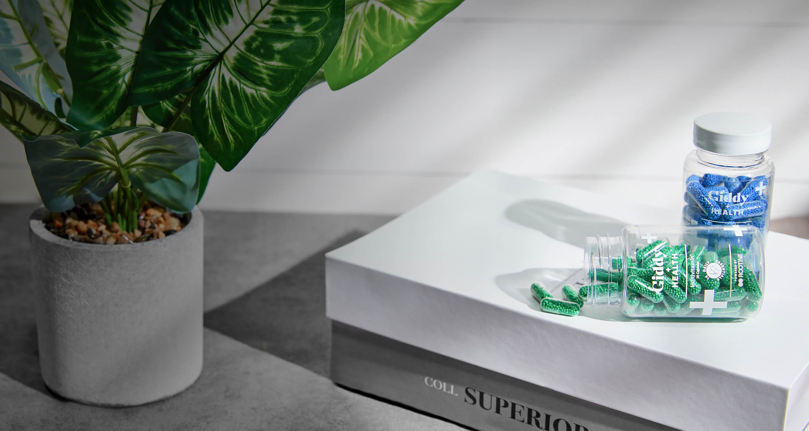 An image of two supplement bottles