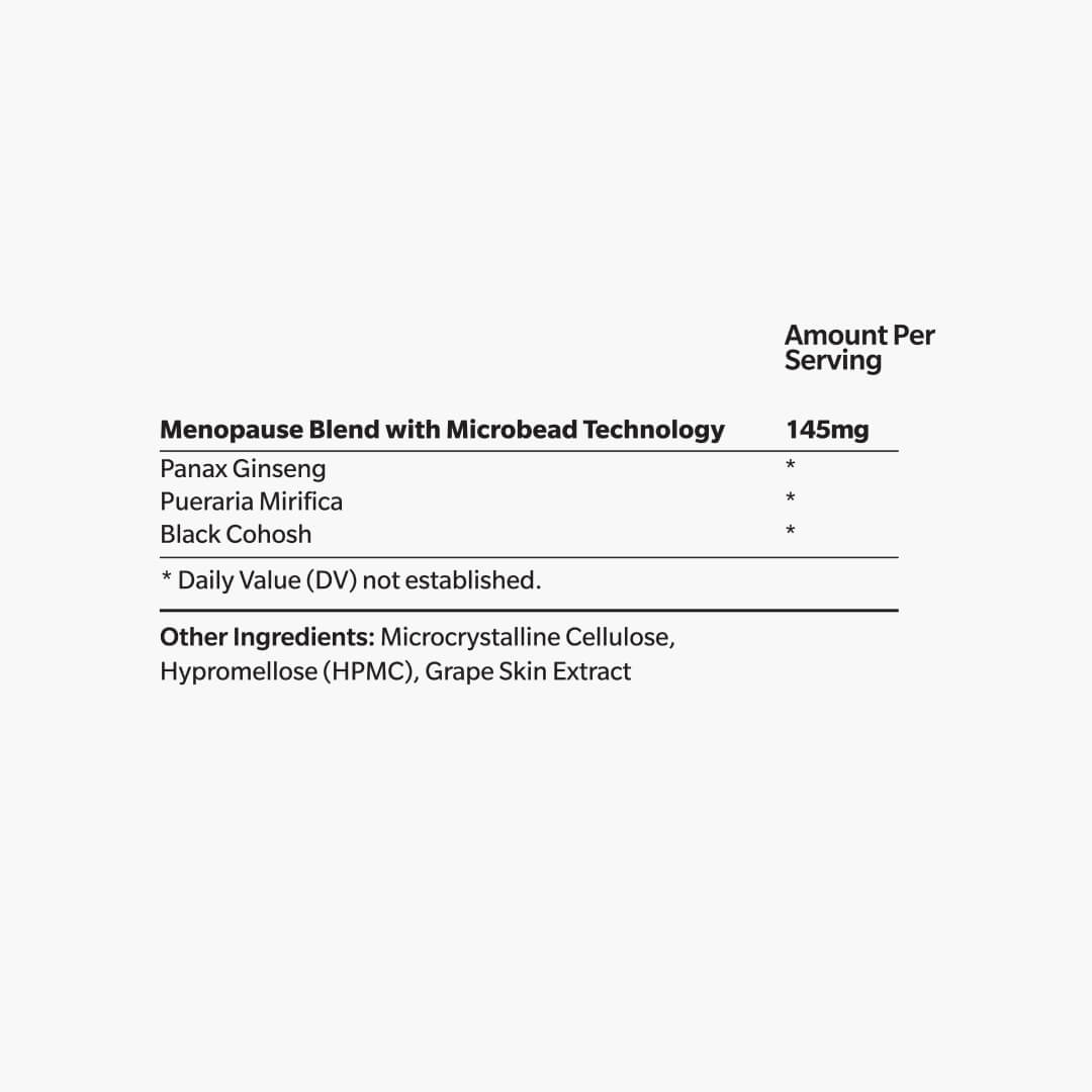 Menopause Nutritional Details Text Image
